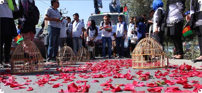 جوانان کابل در «جاده انتحار» گل پاشیدند